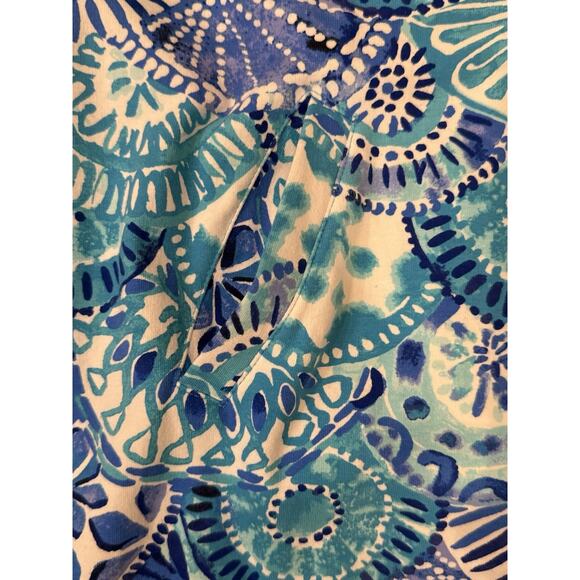Lilly Pulitzer Women's Captain Popover Dress Half Shell Turquoise #000698 Size L - Picture 3 of 10